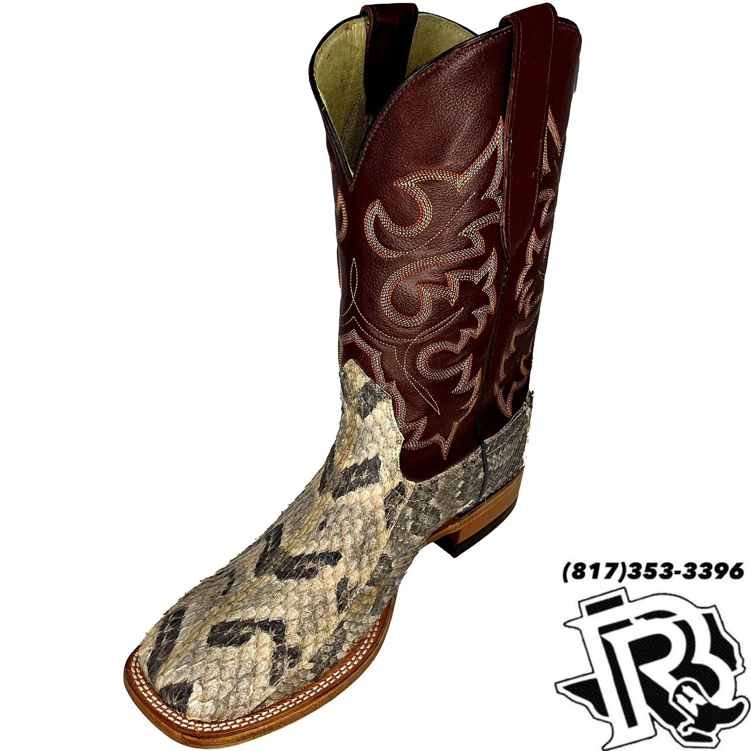 -CANEBRAKE SNAKE BOOTS | MENS SQUARE TOE BOOTS