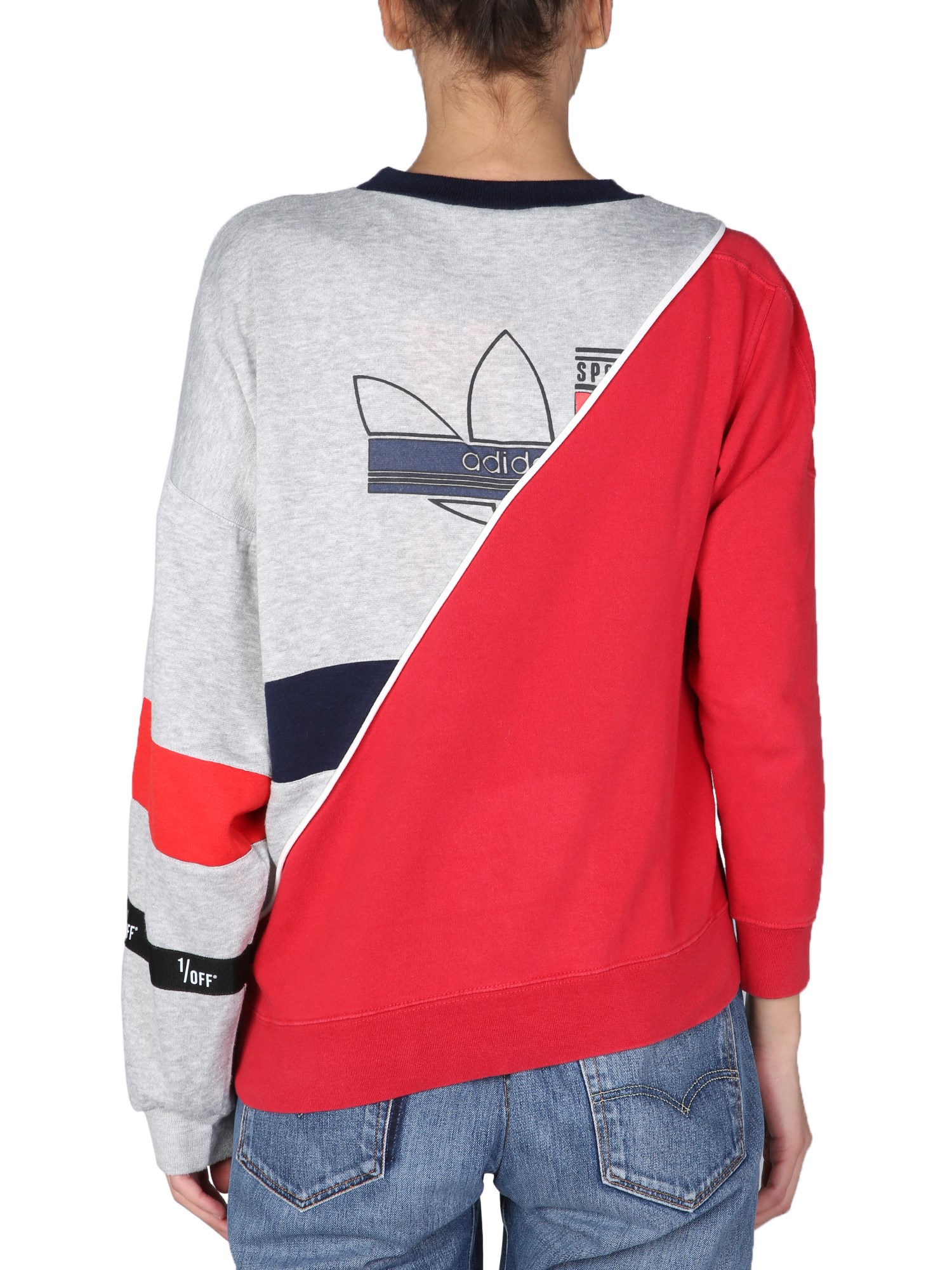 1/OFF    REMADE WRANGLE COTTON SWEATSHIRT