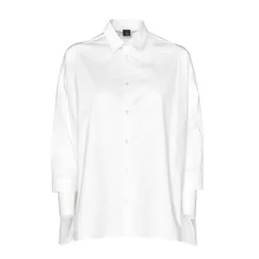 3/4 SLEEVE OVER COTTON SHIRT Woman White