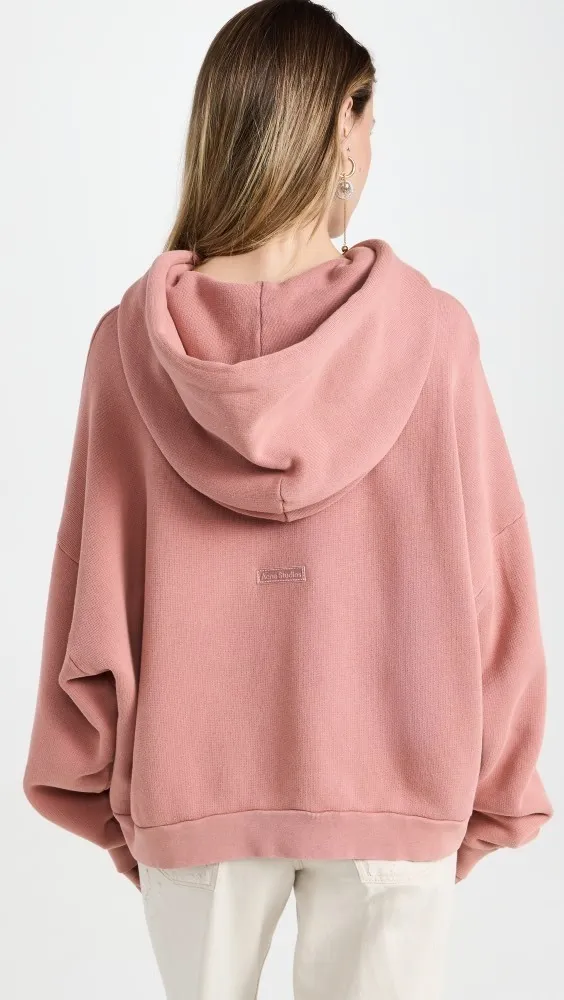 Acne Studios  |Long Sleeves Plain Cotton Logo Hoodies & Sweatshirts