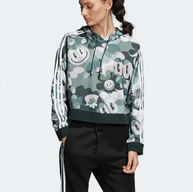 adidas  |Flower Patterns Collaboration Logo Hoodies & Sweatshirts