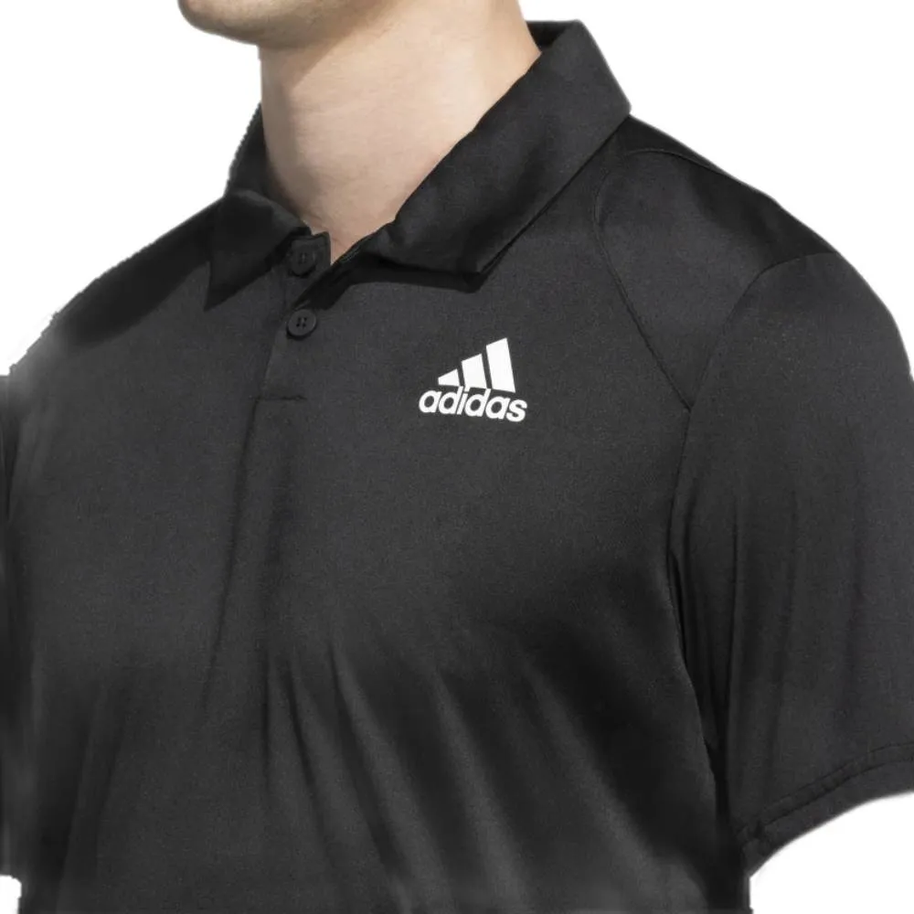 Adidas Men's 3-Stripes Club Polo Shirt (Black/White)