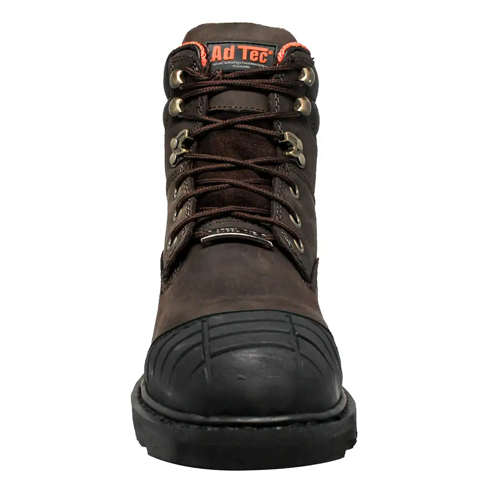 'AdTec' Men's 6 Lace Up Steel Toe - Brown