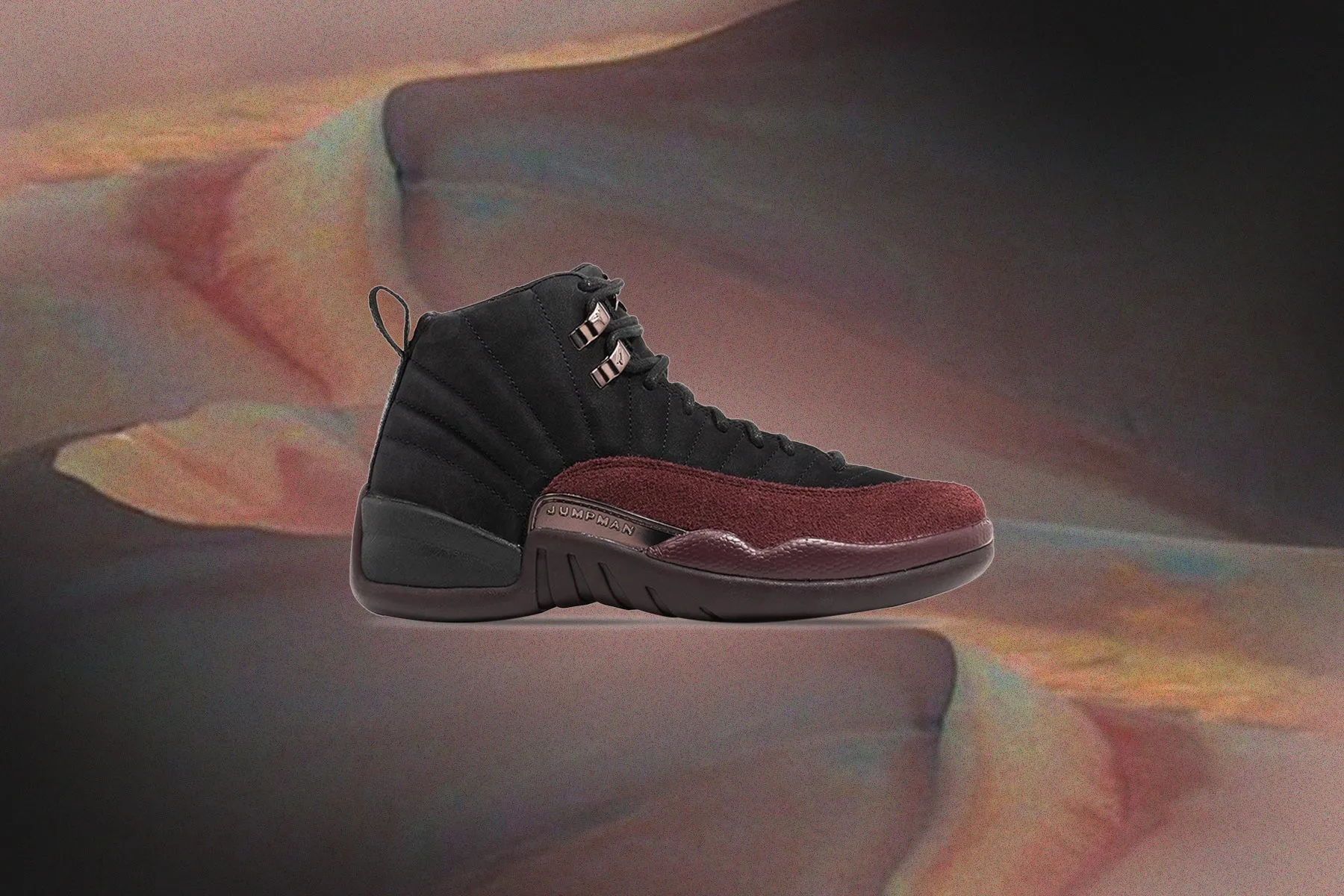 Air Jordan 12 x A Ma Maniére Women's - Black/Burgundy Crush