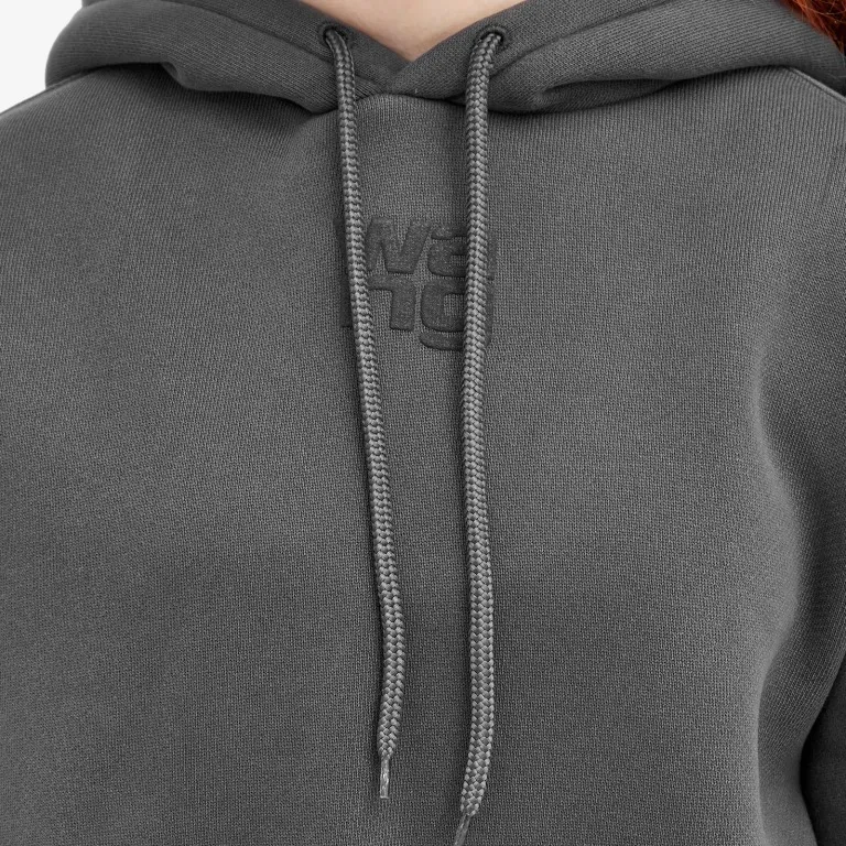 Alexander Wang  |Long Sleeves Plain Cotton Logo Hoodies & Sweatshirts