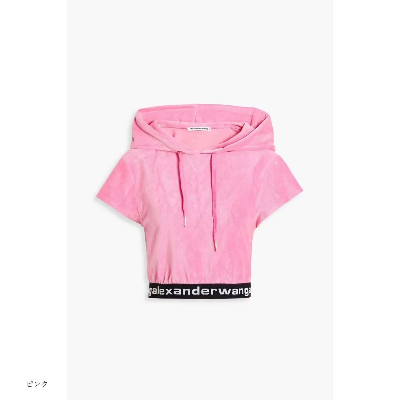 Alexander Wang  |Plain Cotton Short Sleeves Logo Hoodies & Sweatshirts