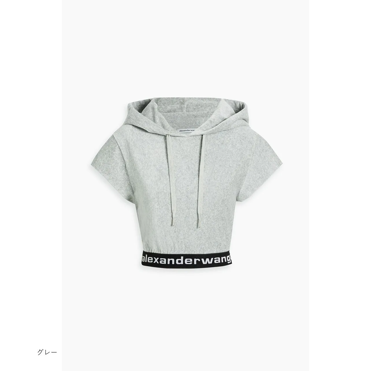 Alexander Wang  |Plain Cotton Short Sleeves Logo Hoodies & Sweatshirts