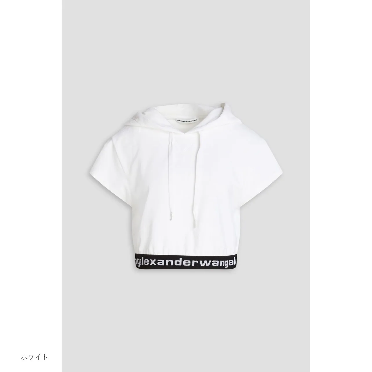 Alexander Wang  |Plain Cotton Short Sleeves Logo Hoodies & Sweatshirts