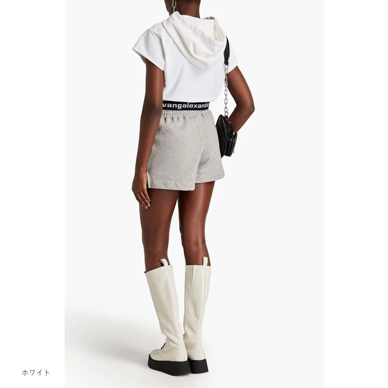 Alexander Wang  |Plain Cotton Short Sleeves Logo Hoodies & Sweatshirts