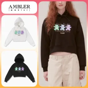 AMBLER  |Long Sleeves Cotton Logo Hoodies & Sweatshirts