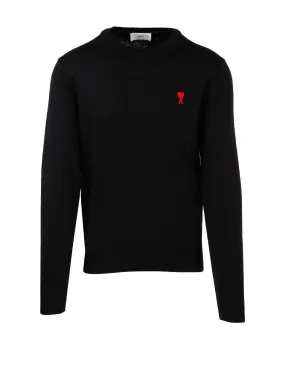 AMI Logo Embroidered Knitted Jumper