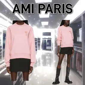 AMI PARIS  |Heart Long Sleeves Hoodies & Sweatshirts