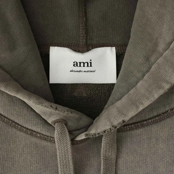 AMI PARIS  |Long Sleeves Plain Logo Designers Hoodies