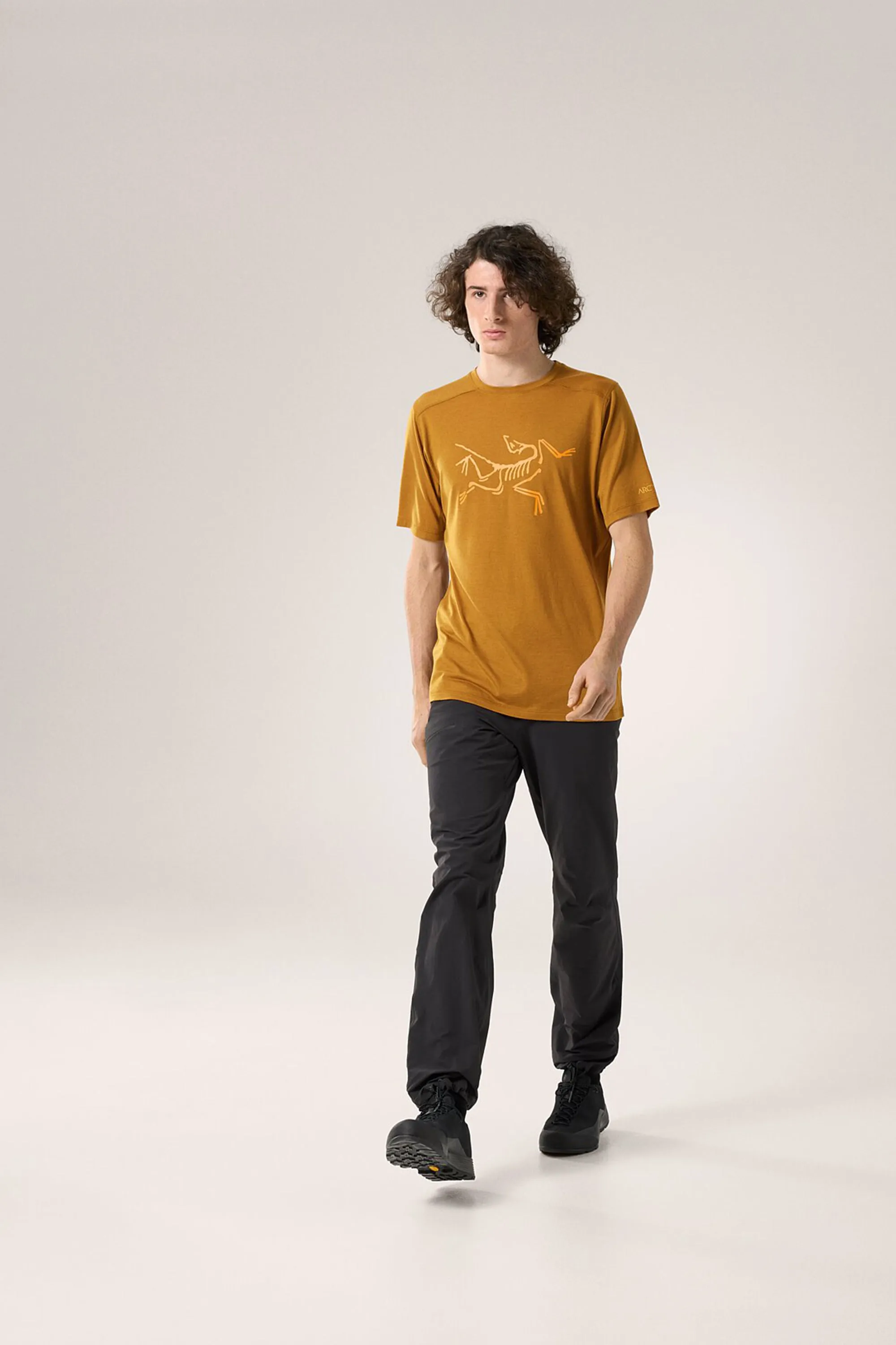 Arc'teryx Men's Ionia Merino Wool Logo SS T-Shirt in Yukon