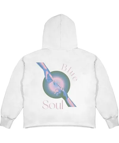 Aura & Co Women's Blue Soul Hoodie White