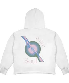 Aura & Co Women's Blue Soul Hoodie White