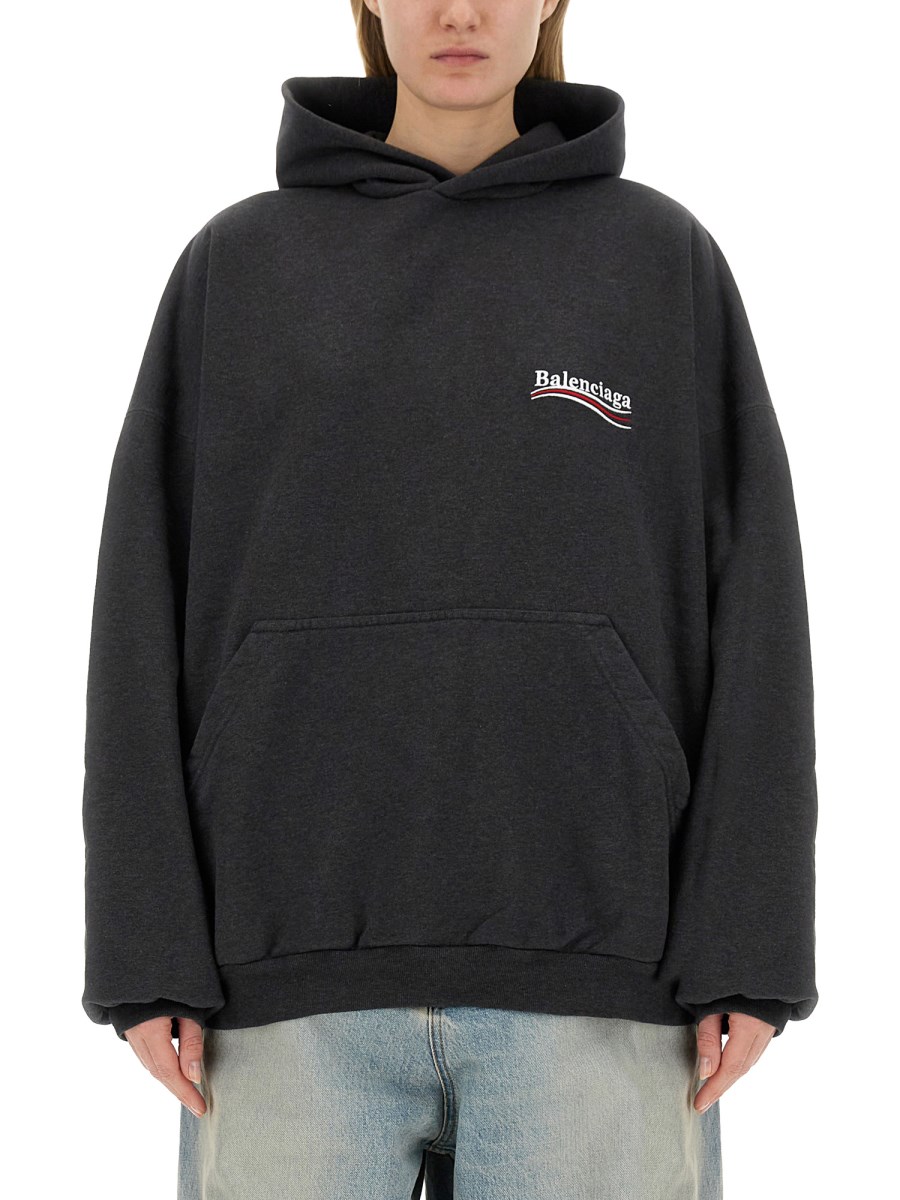 BALENCIAGA    COTTON SWEATSHIRT WITH LOGO