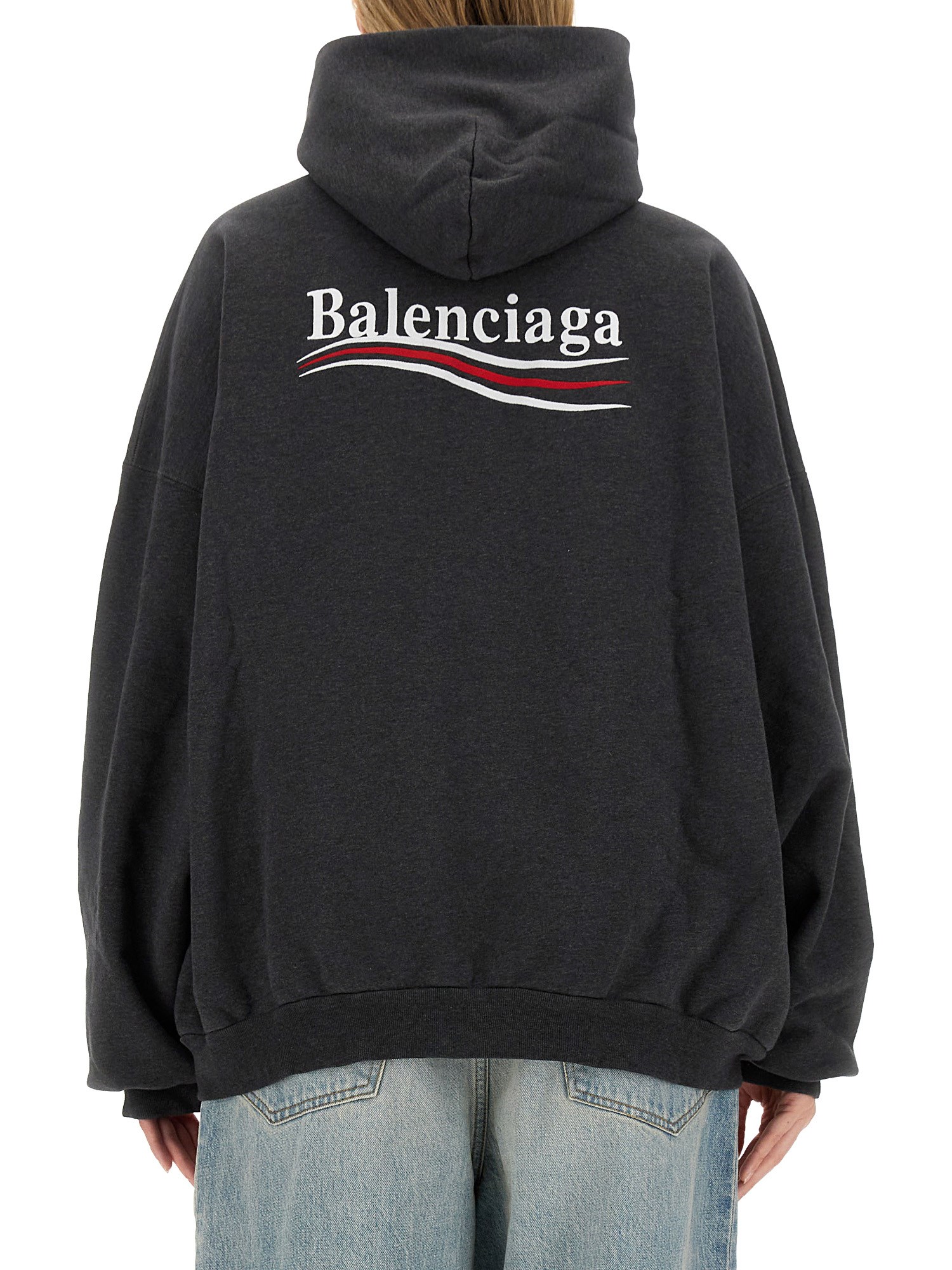 BALENCIAGA    COTTON SWEATSHIRT WITH LOGO