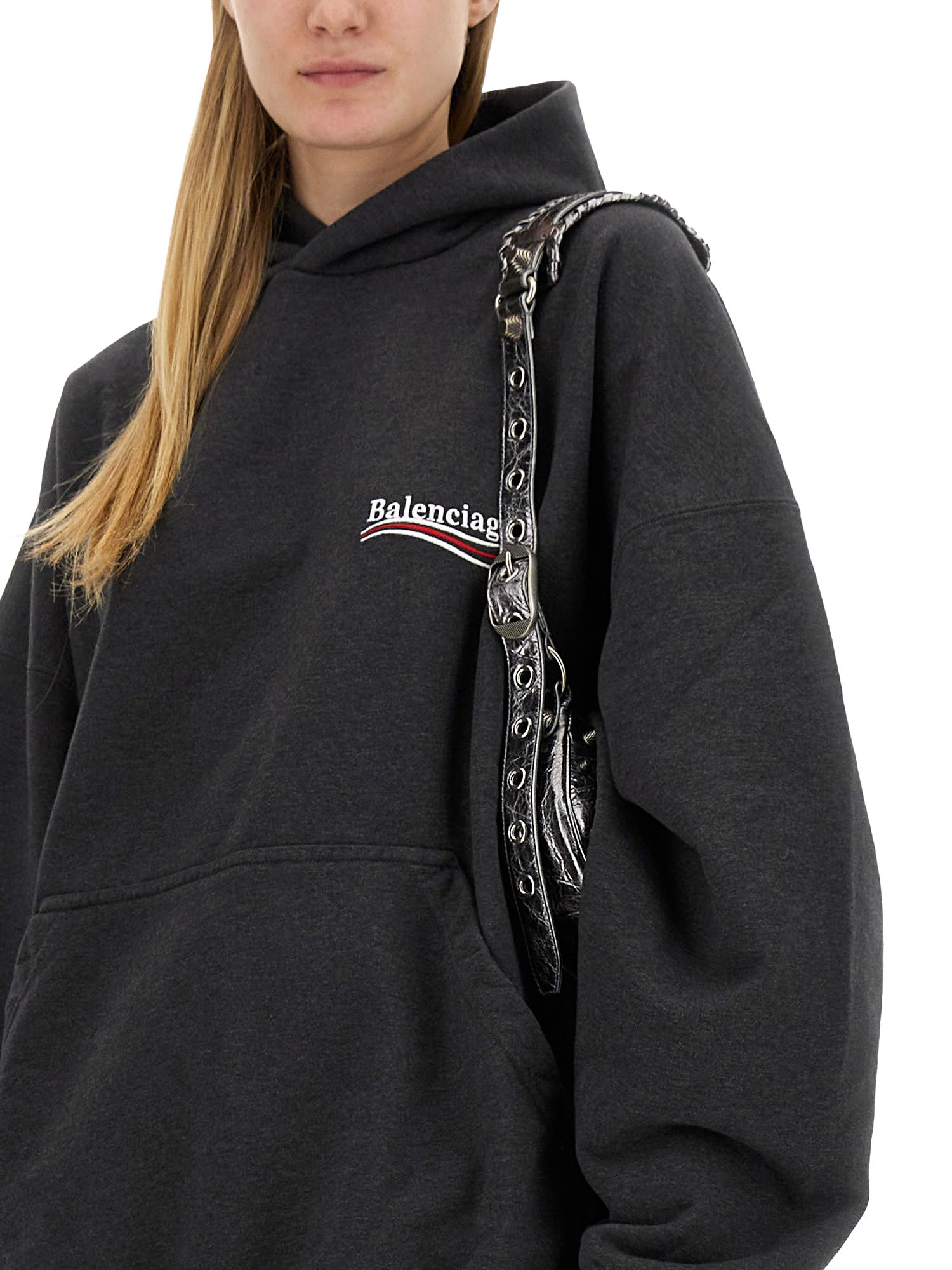 BALENCIAGA    COTTON SWEATSHIRT WITH LOGO