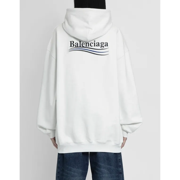 BALENCIAGA  |Long Sleeves Plain Cotton Medium Logo Hoodies & Sweatshirts