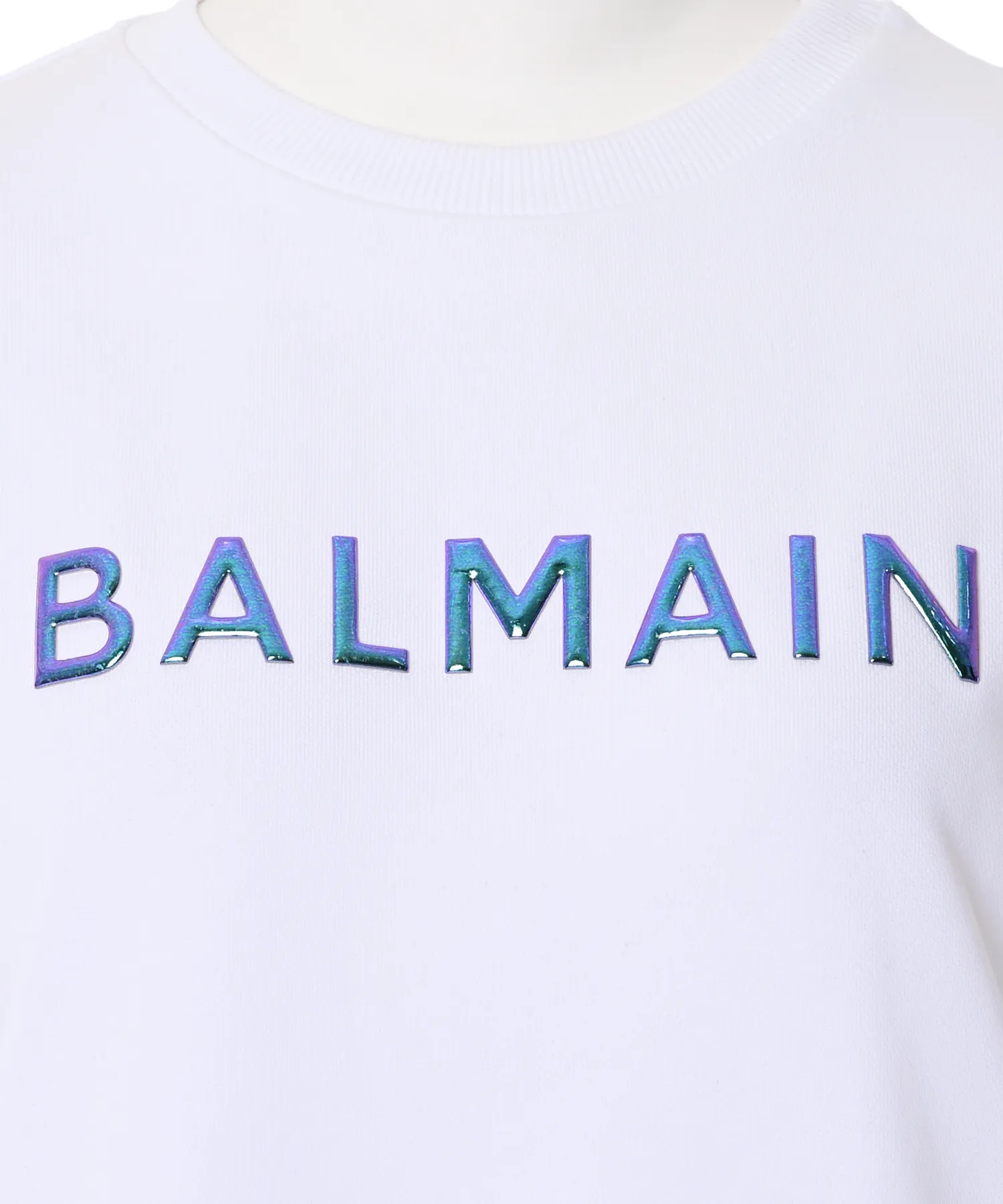 BALMAIN  |Crew Neck Long Sleeves Cotton Logo Hoodies & Sweatshirts