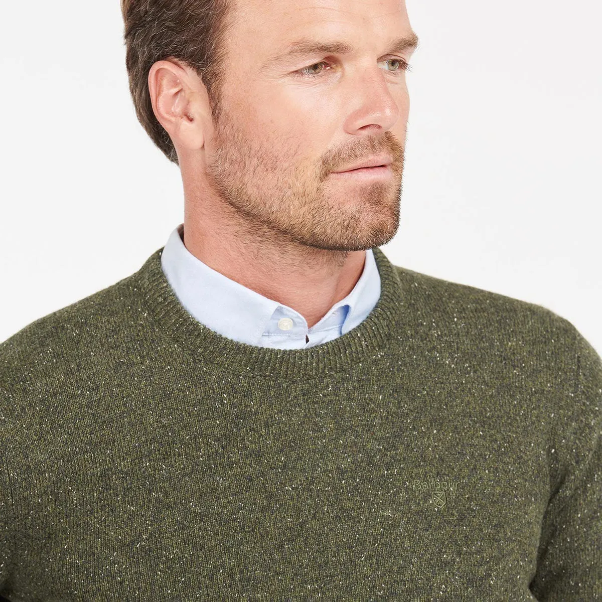 Barbour - Tisbury Crew Neck Jumper in Dark Seaweed