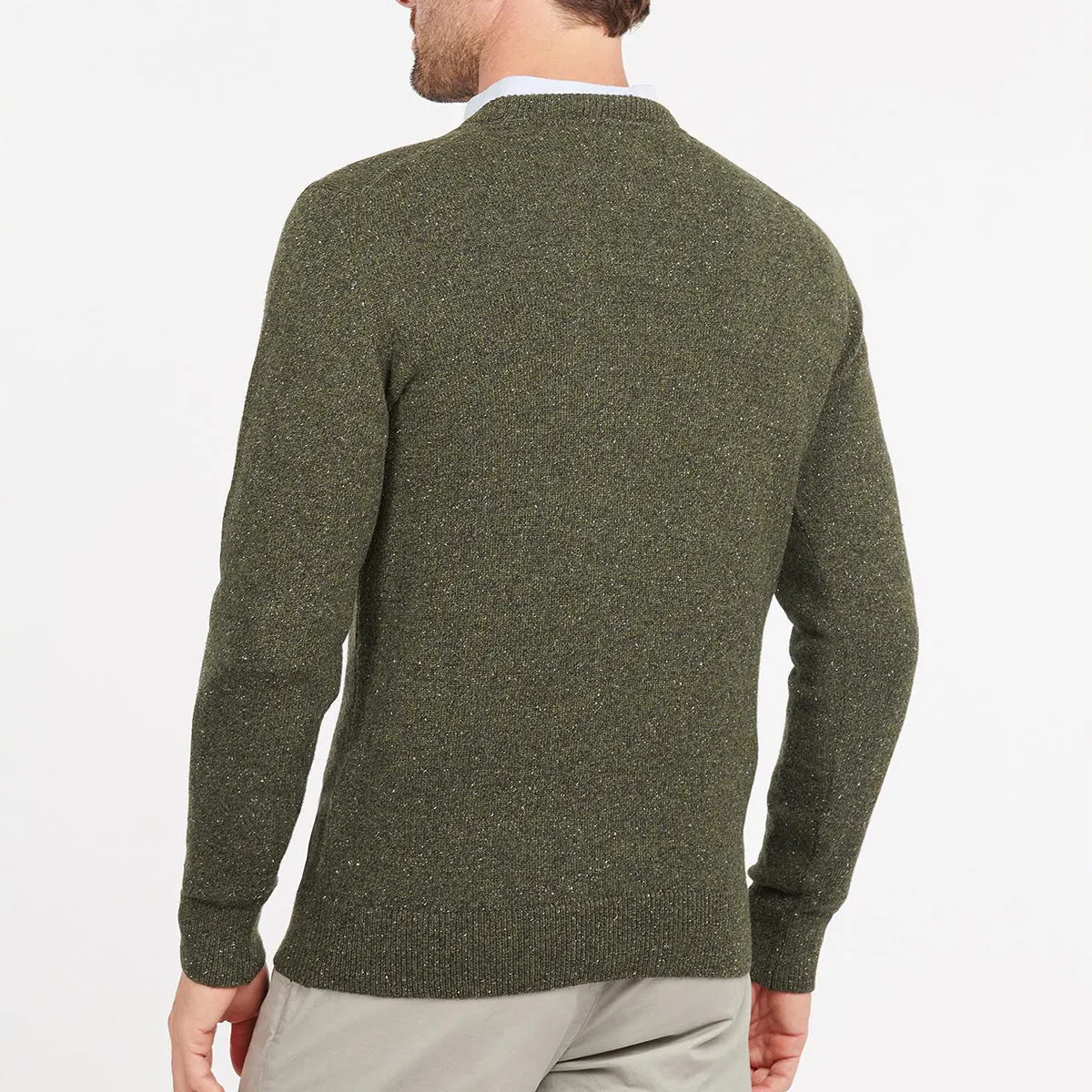 Barbour - Tisbury Crew Neck Jumper in Dark Seaweed