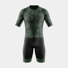 BORNBOUND Skrvatten Pro Long Distance Men's Tri Suit - Kryptek Army Green / Black