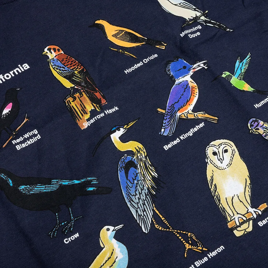 California Birds Tee - Navy