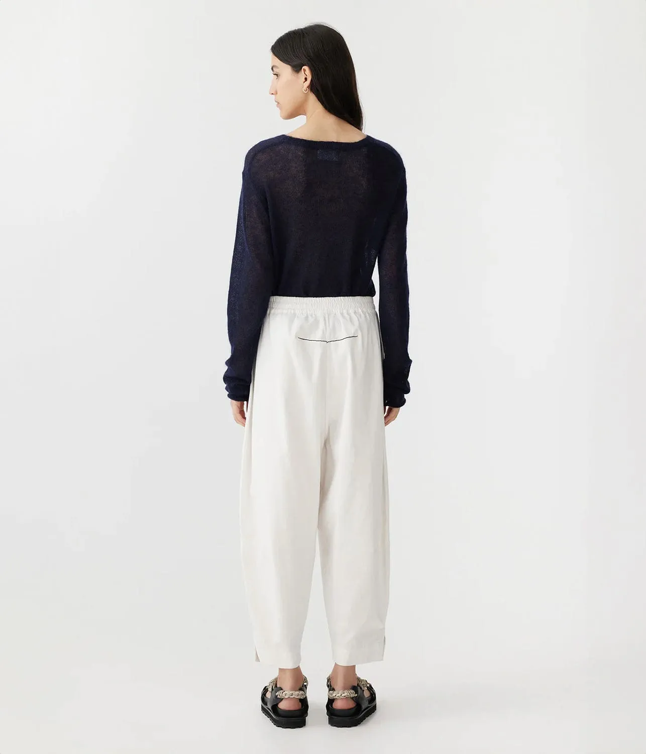 CANVAS PUFF PANT- WHITE