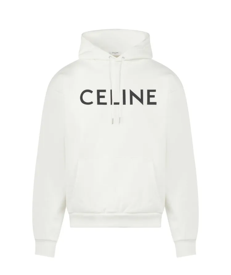 CELINE  |Collaboration Long Sleeves Cotton Bridal Logo Luxury Hoodies