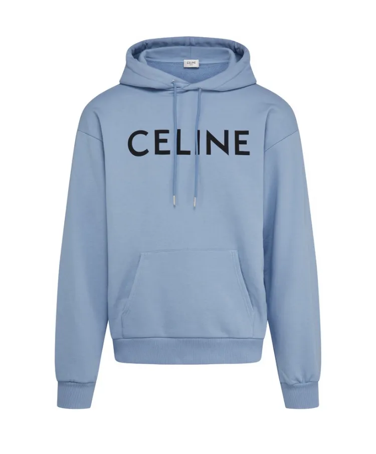 CELINE  |Collaboration Long Sleeves Cotton Bridal Logo Luxury Hoodies