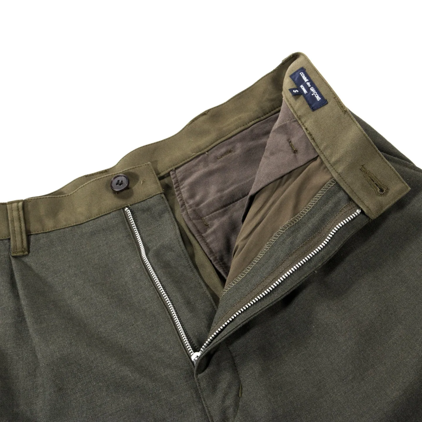 COMME DES GARCONS HOMME P017 TWO-TONE PANT KHAKI