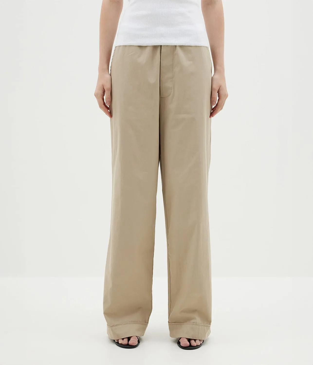 COTTON SUMMER PANT- TAN