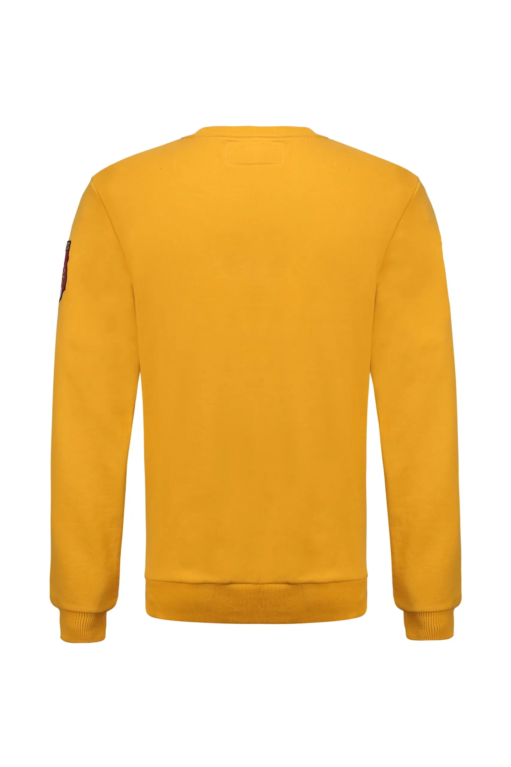 Cotton Sweatshirt with Embroidery – Yellow