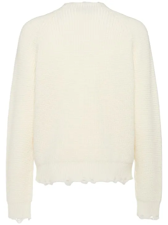 Dsquared2   Distressed crewneck sweater 