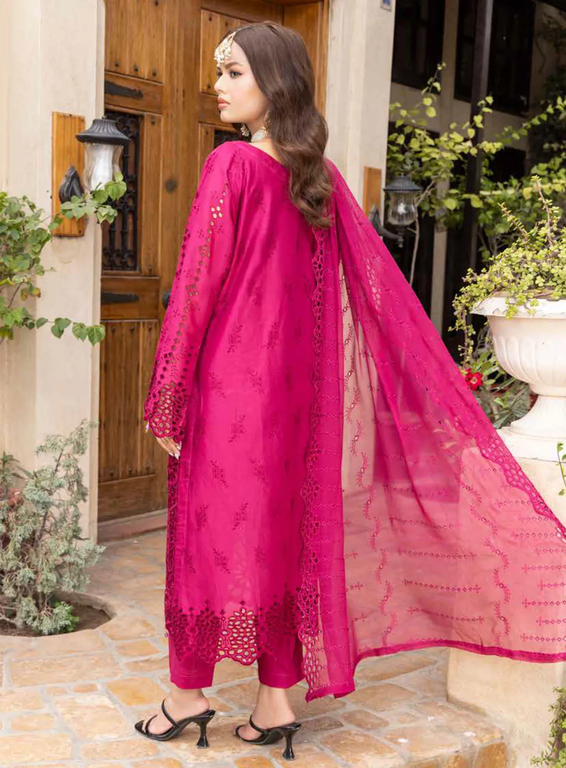 Eid Mubarak By Schick Luxury Embroidered Lawn 4 Piece Unstitched Suit SDH24EM LEL-02