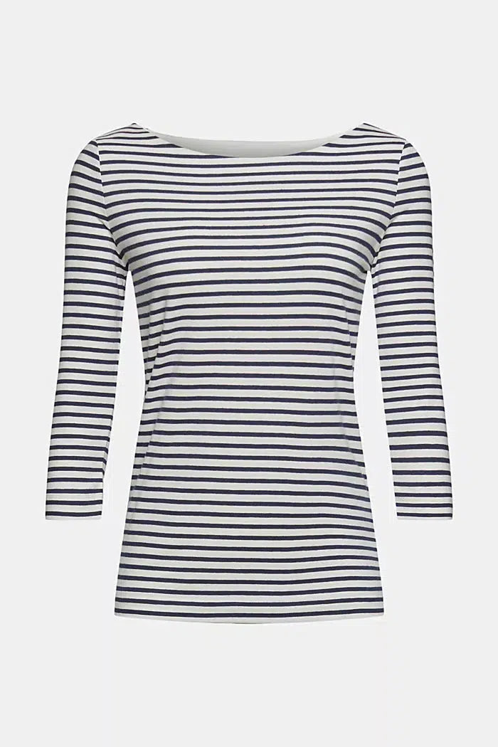 Esprit Boatneck Striped Jersey Tee