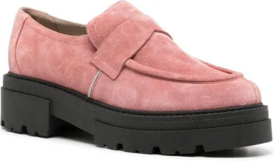 Fabiana Filippi suede slip-on loafers Pink