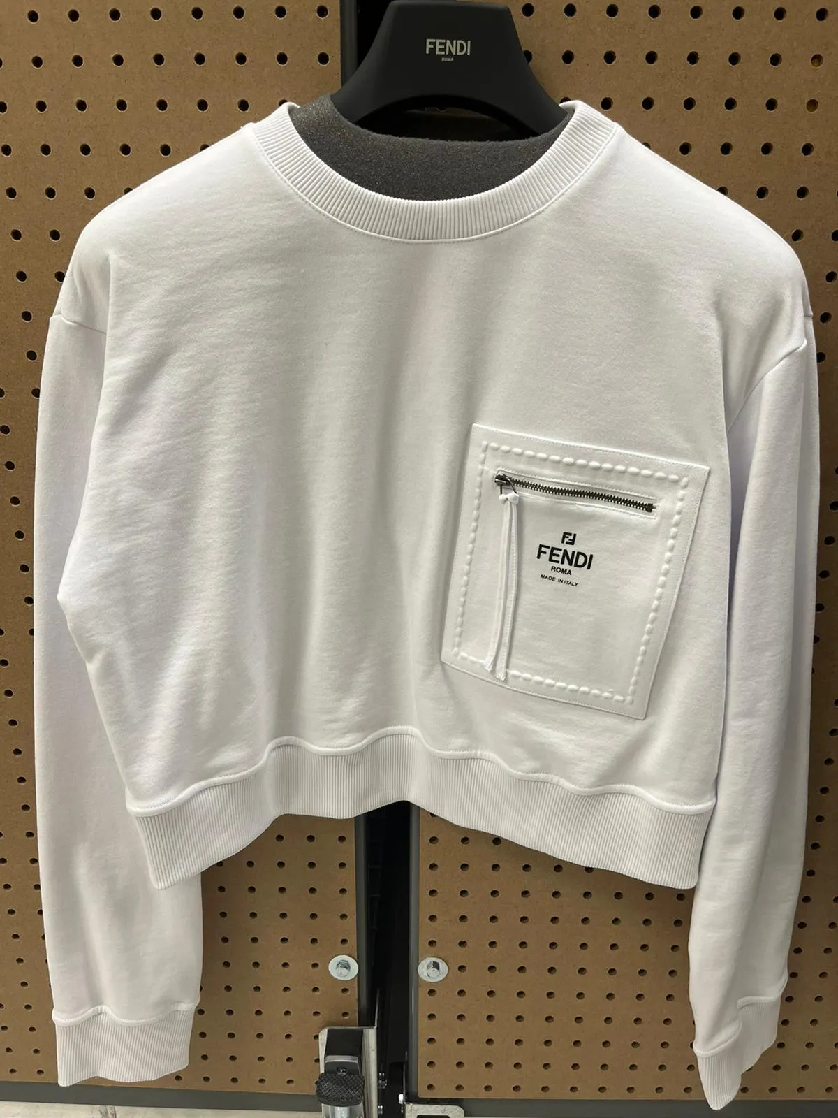 FENDI  |Crew Neck Long Sleeves Cotton Logo Hoodies & Sweatshirts