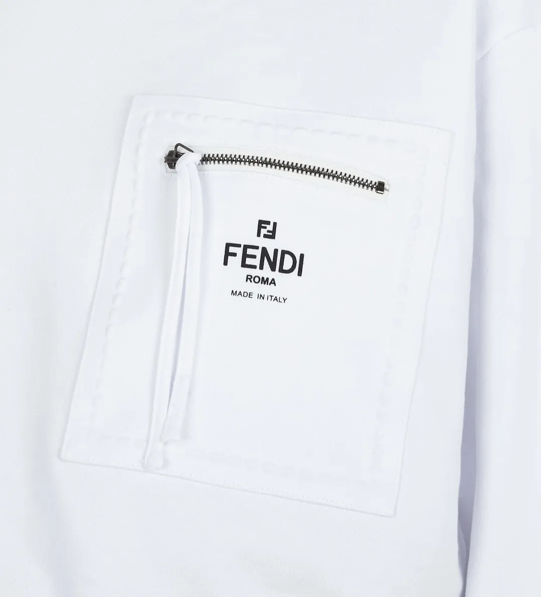 FENDI  |Crew Neck Long Sleeves Cotton Logo Hoodies & Sweatshirts