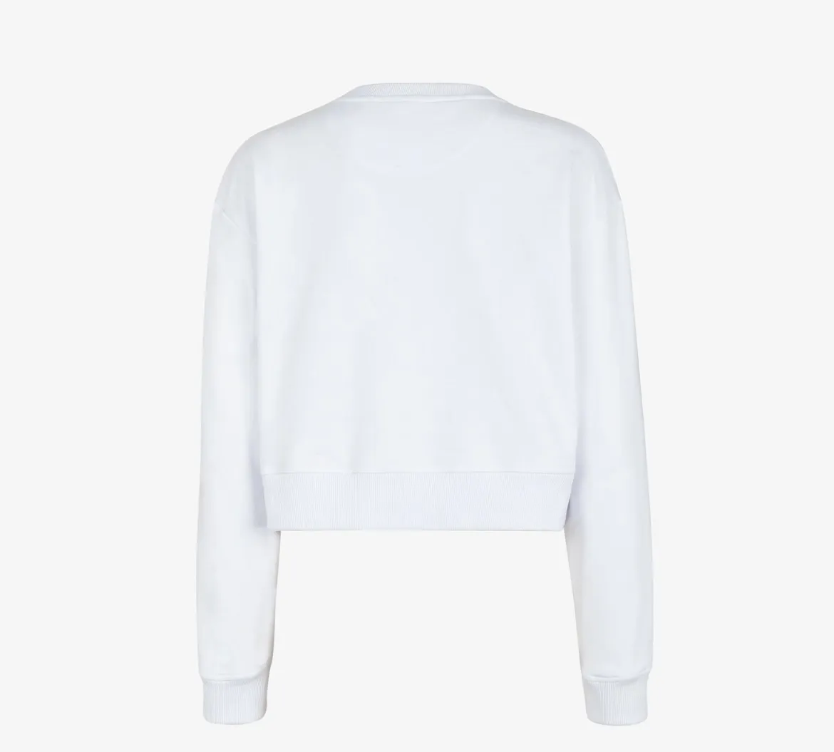 FENDI  |Crew Neck Long Sleeves Cotton Logo Hoodies & Sweatshirts