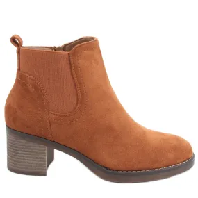 Fill Camel wide heel boots brown