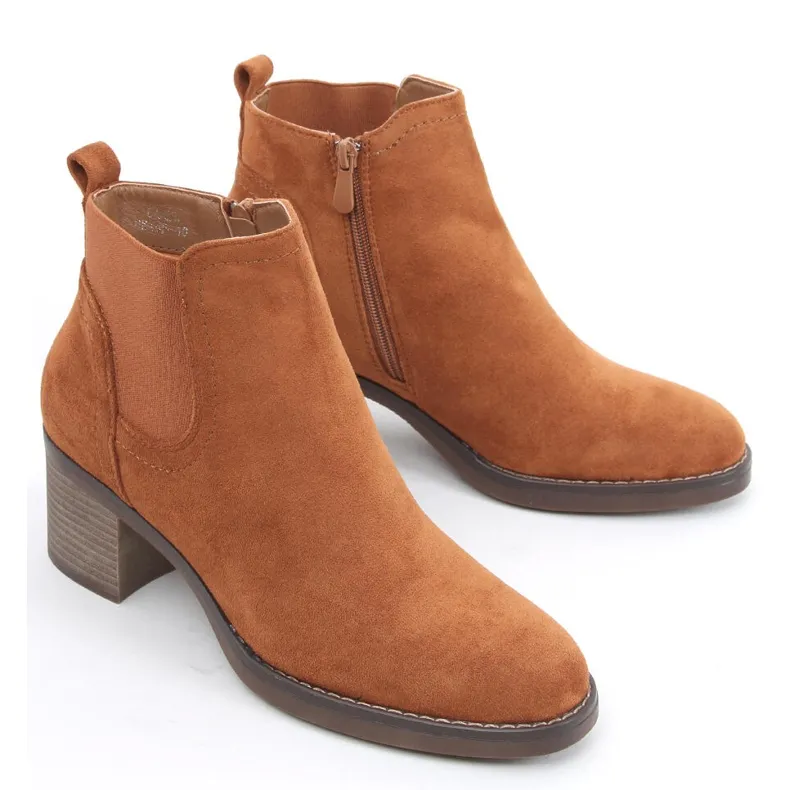 Fill Camel wide heel boots brown