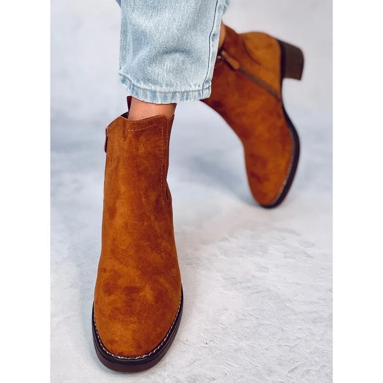 Fill Camel wide heel boots brown