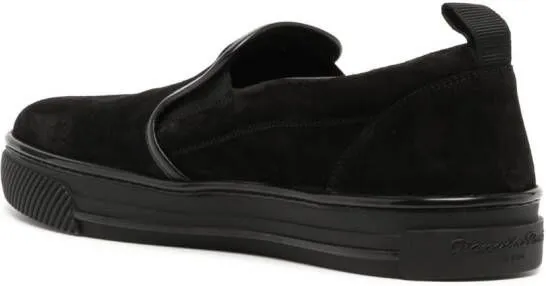 Gianvito Rossi suede slip-on loafers Black