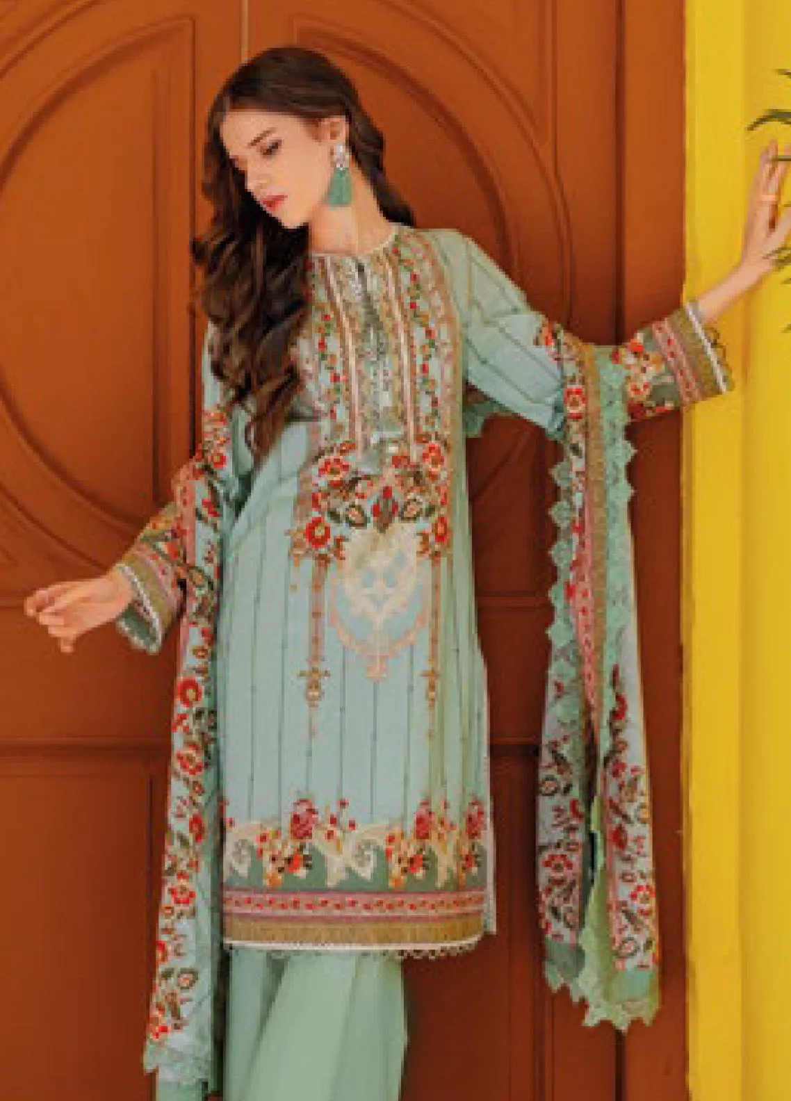 Gul Ahmed Printed Lawn Unstitched 3 Piece Suit - GA24EL CL-42133