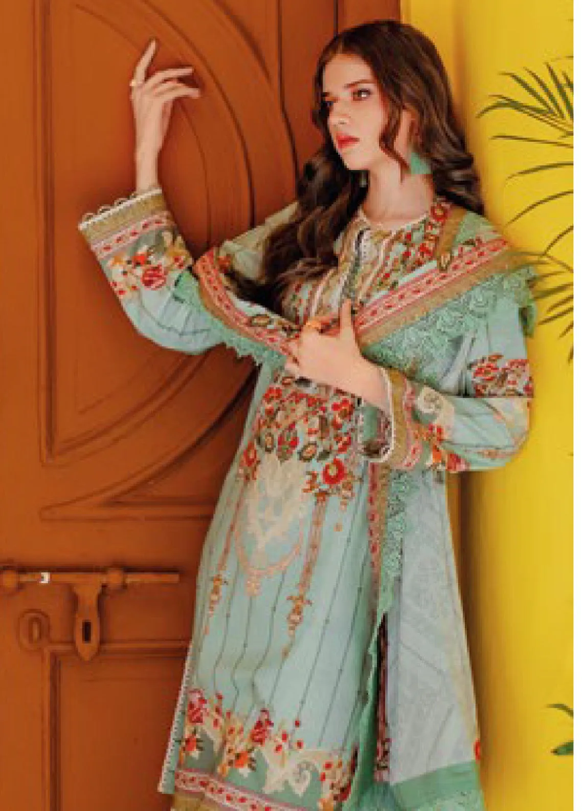 Gul Ahmed Printed Lawn Unstitched 3 Piece Suit - GA24EL CL-42133