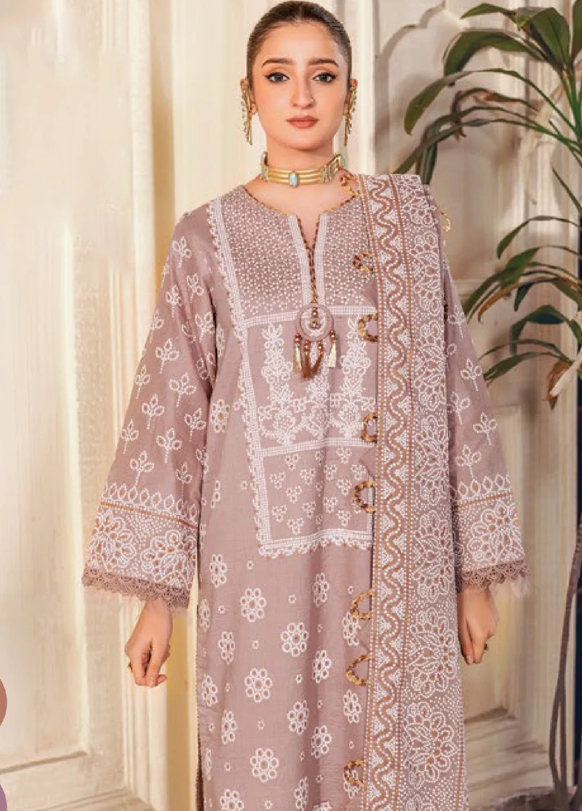 Gul Ahmed Printed Lawn Unstitched 3 Piece Suit - GA24EL CL-42169 A