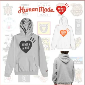 HUMAN MADE  |Heart Plain Cotton Logo Hoodies